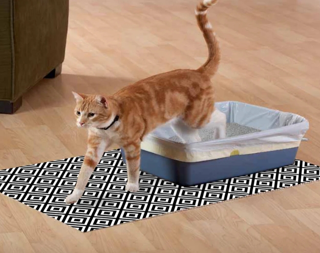 cat litter mat